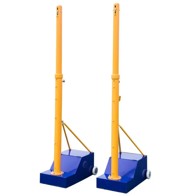 Factory Direct Adjustable Height 1.55m-2.43m Multi-Function Movable Volleyball Gas Volleyball Badminton Net Stand Post Pole