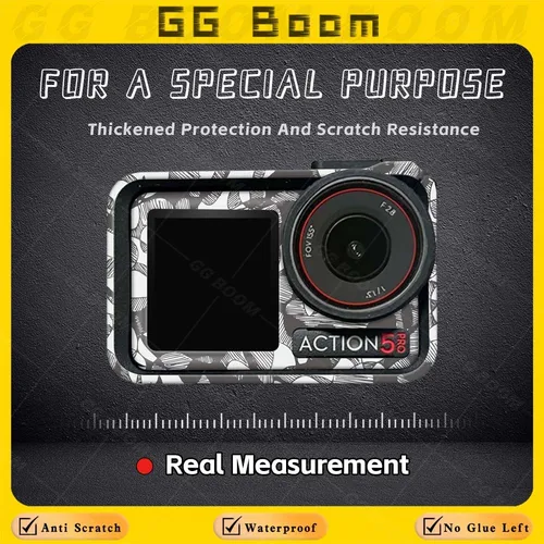 Imagen 2 del producto Para Osmo Action 5 Pro pegatinas Action 5 Pro cámara protectora marco del cuerpo calcomanías decorativas resistente a los arañazos impermeable