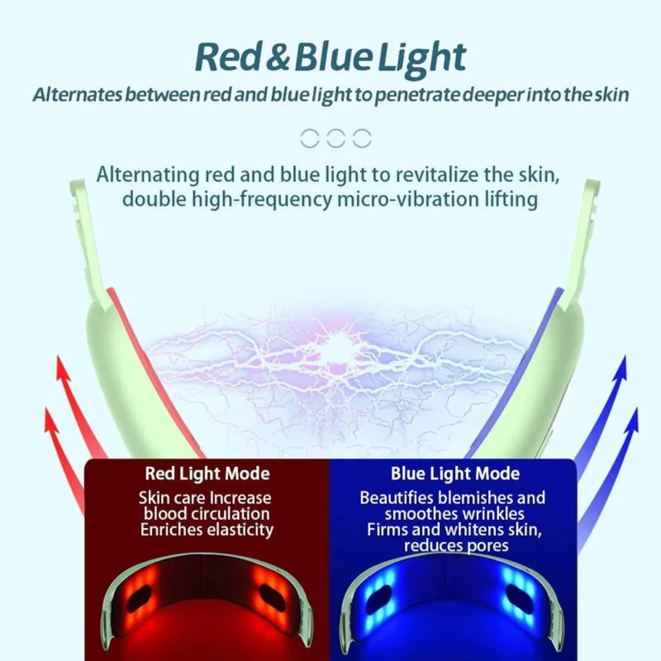 미세 전류 진동 뷰티 뷰티 마사지, 핫 압축 EMS 다기능 V 페이스 장치, 슬리밍 마사지기, 뷰티 기기