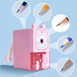 1 Pc Cute Cartoon Pencil Sharpener with Long Lasting Blade Hand Crank Table Sharpeners Machine Stationery