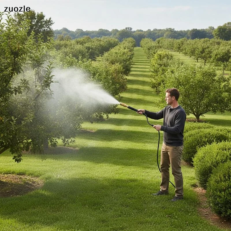 exquisiteHeavy Duty Brass Elbow Spray Nozzle Adjustable Flow Anti Slip Handle For Garden Watering Lawn Irrigation
