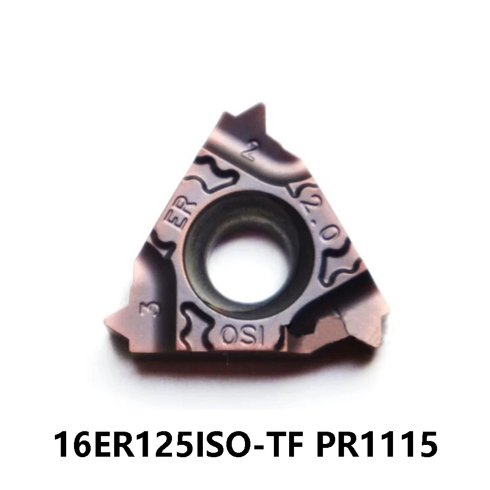 

16ER125ISO-TF PR1115 Original Threading 16 ER 16ER 125 ISO 125ISO TF Carbide Inserts Blade Plates CNC Lathe Cutter Turning Tools