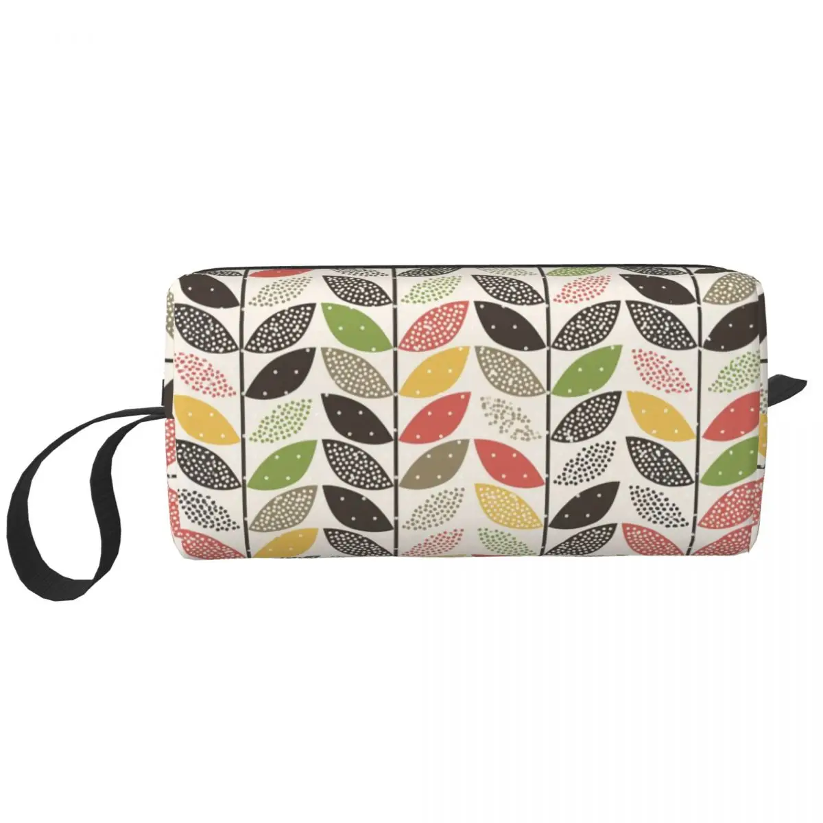 Orla Kiely Leaf Makeup Bags Flower Abstract Women Cosmetic Bag Stylish Travel Makeup Organizer Case