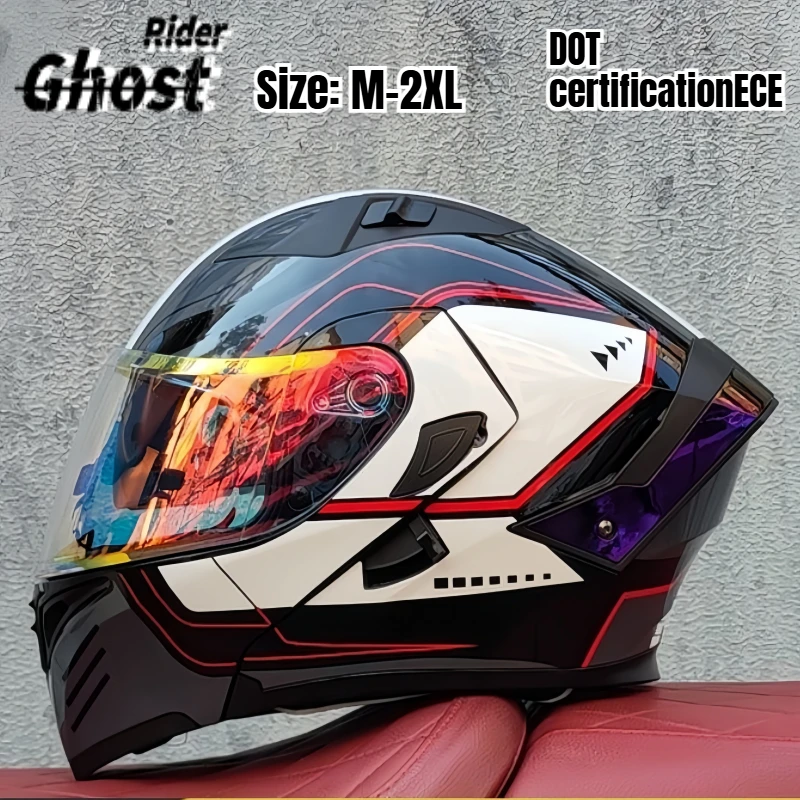 Unisex Adult Modular Flip-Up Motorcycle Helmet, Bluetooth-compatible, All-Season Motorbike & Electric Scooter Travel Helmet