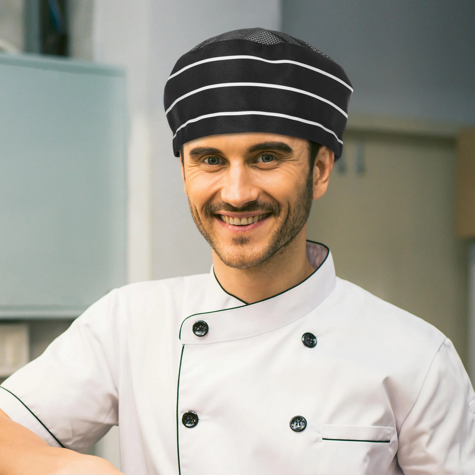 Chapeau de chef professionnel unisexe, haut en maille respirante, ajustement confortable pour hommes et femmes, idéal pour la cuisine, le restaurant, l'hôtel, les boulangers