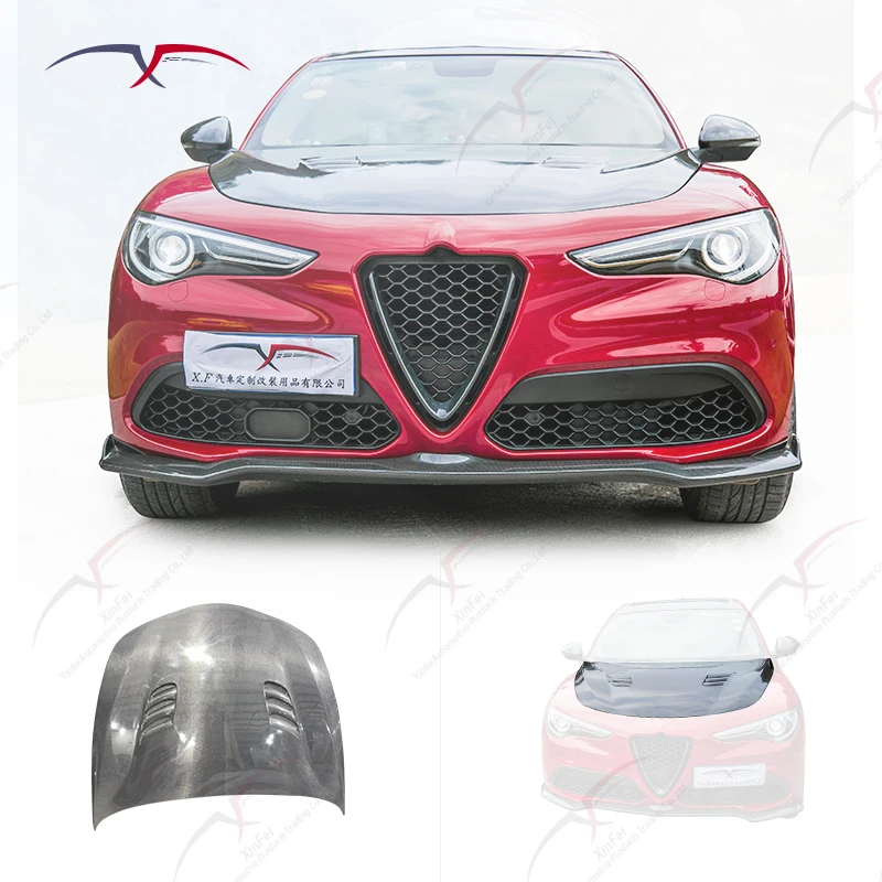 

Suitable for Alfa Romeo Stelvio Body Kit 2017-2024 Carbon Fiber Engine Hood | High-Quality Exterior Upgrade Body Kit