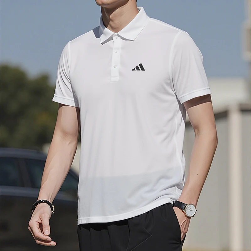 Adidas Fab Polo Men's Short-Sleeved Running Fitness T-Shirt Quick-Drying Breathable Comfortable Top Tennis Golf Polo Shirt Hr8729