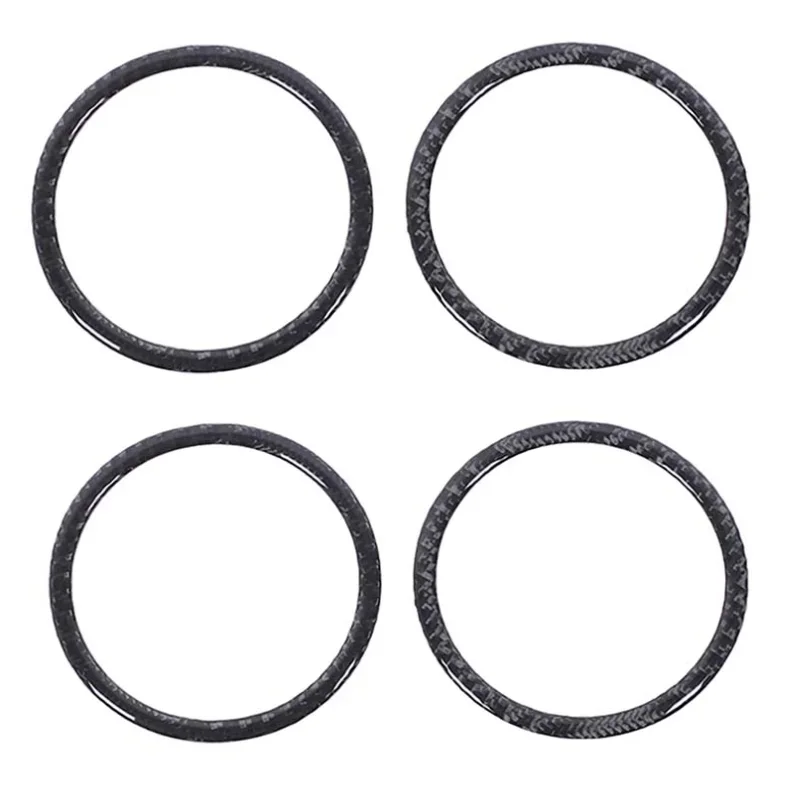 For BMW 3 Series E90 2005-2012 Soft Carbon Fiber Car Door Speaker Ring Decoration Sticker Interior Car Accessories