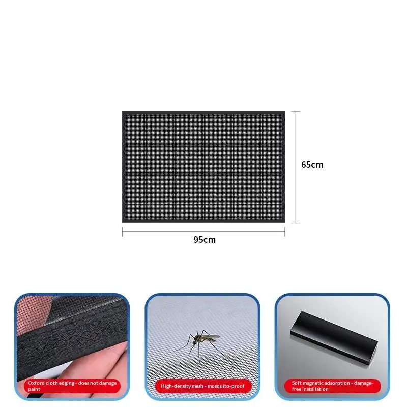 Magnetic Car Sunroof Mosquito Net Mesh Large Universal Sun Shade Breathable Insect Protection for Camping Sleeping