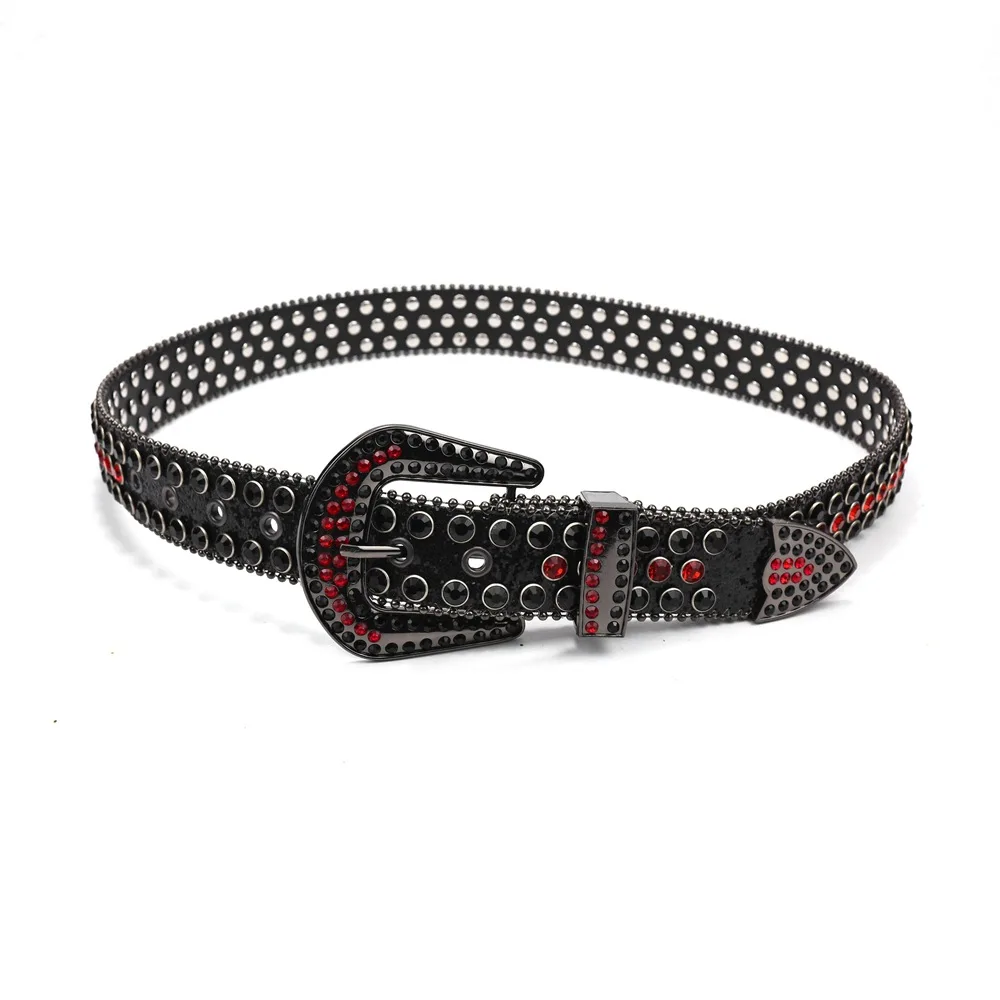 เข็มขัดอะคริลิกประดับเพชรสำหรับผู้หญิง ลายเพ้นท์มุกประกายน้ำ ดีไซน์โดดเด่น เครื่องประดับแฟชั่นสำหรับสุภาพสตรี