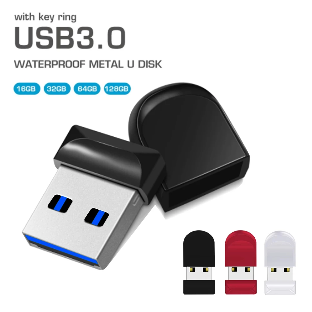 10/20/50 pz/lotto Super Mini USB 3.0 Flash Drive 64GB Memory Stick Regalo Creativo Pen Drive 32GB Nero Bianco Ad Alta Velocità Pendrive