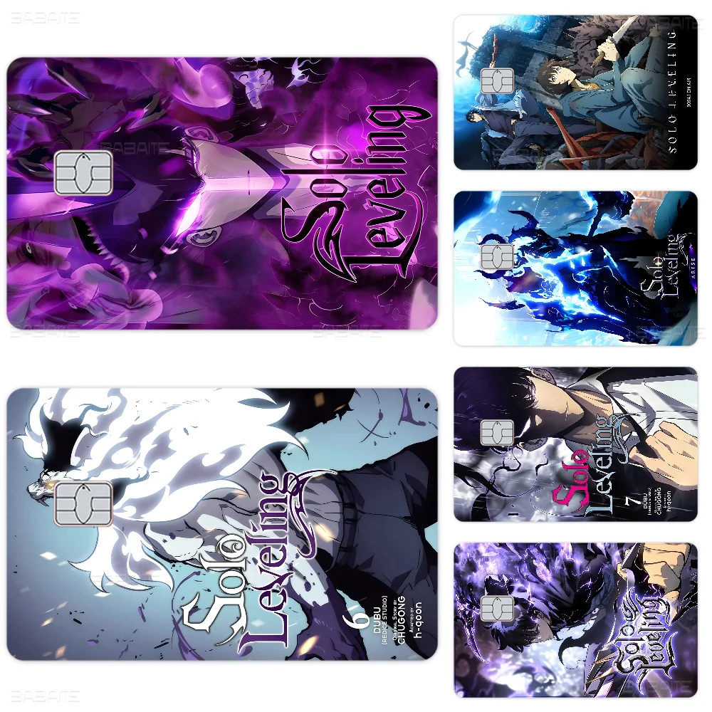 

Solo Leveling Anime Fashion Matte Gold Silver Black Matte Film Skin Sticker Tape For Bank Credit Debit Card