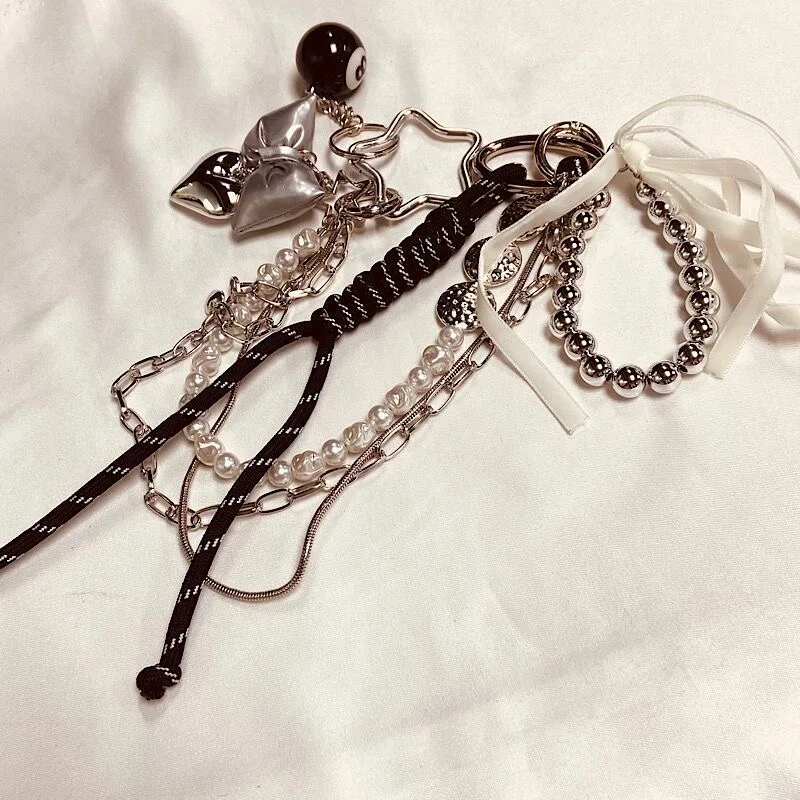 Fashionable handmade bag pendant, diverse punk bag decoration, keychain