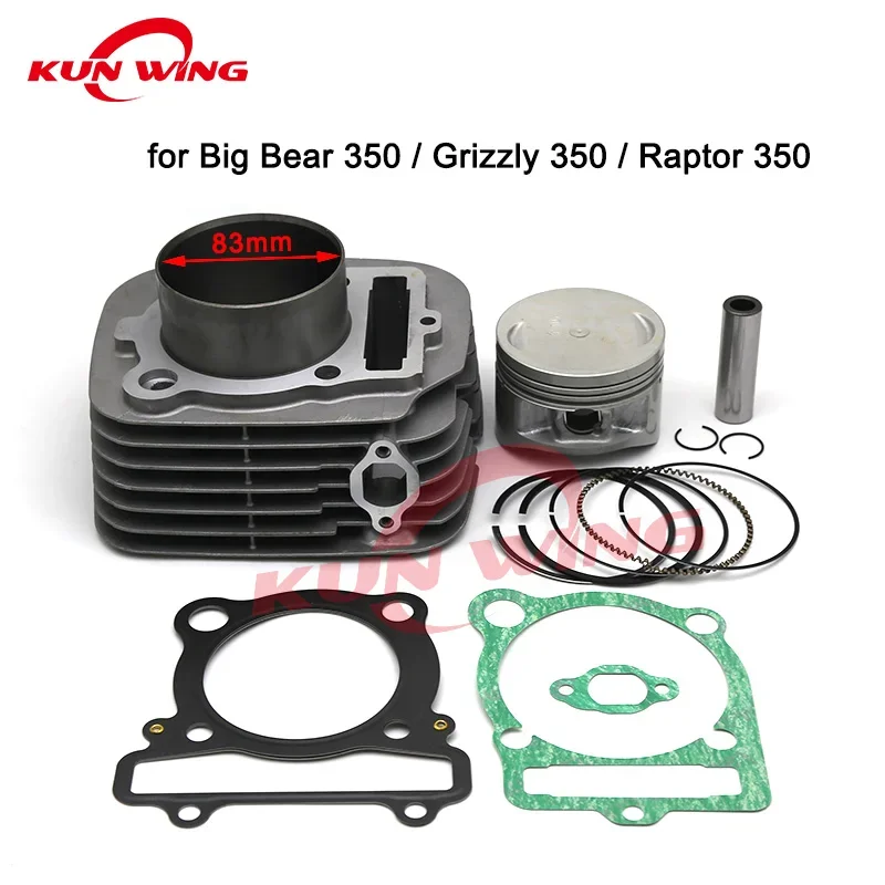 Kit de pistón de cilindro de diámetro de 83mm para Yamaha YFM350 Grizzly350 Wolverine 350 Big Bear 350 Raptor Warrior 350 1UY03 ATV UTV