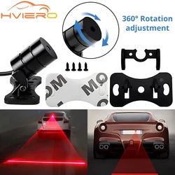 Car Led Anti Collision Light 12V Warning Brake Parking Rearing Auto Tail Laser Fog Lamp Red Trunk Strobe Bulb LED Decor Distance