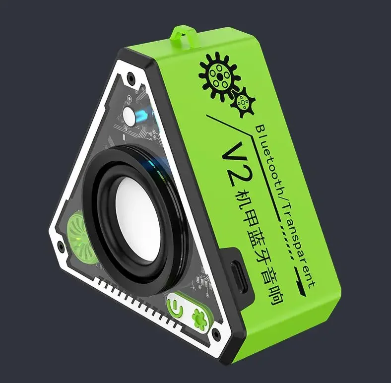 NEW V2 Hot Sale Mecha Style Mini Wireless Bluetooth Speaker Desktop Outdoor Creative Portable Subwoofer Wireless Small Speaker