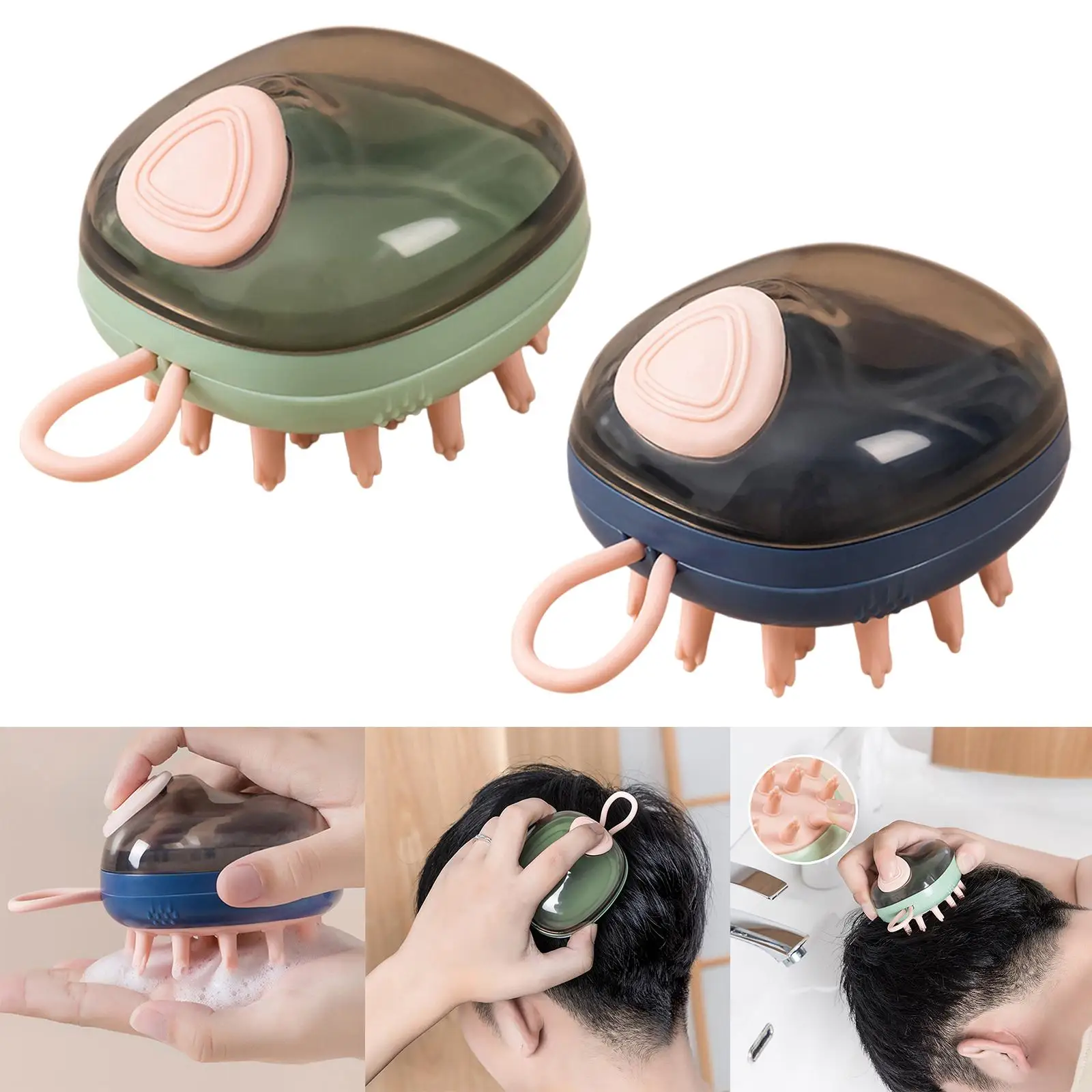 Hair Shampoo Brush Scalp Massager with Soft Flexible Silicone Bristles Scalp Care Hair Brush for Hair Care Pet Women Men