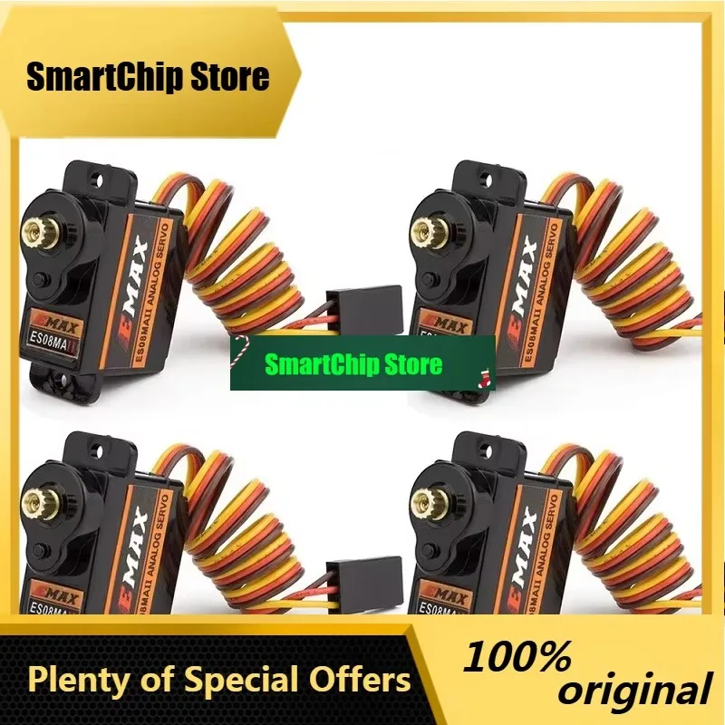 SmCpEmax ES08MA II Servo Motor SCX24 Servo 12g 15T Mini Metal Gear Servo For RC Plane FPV Drone Racing