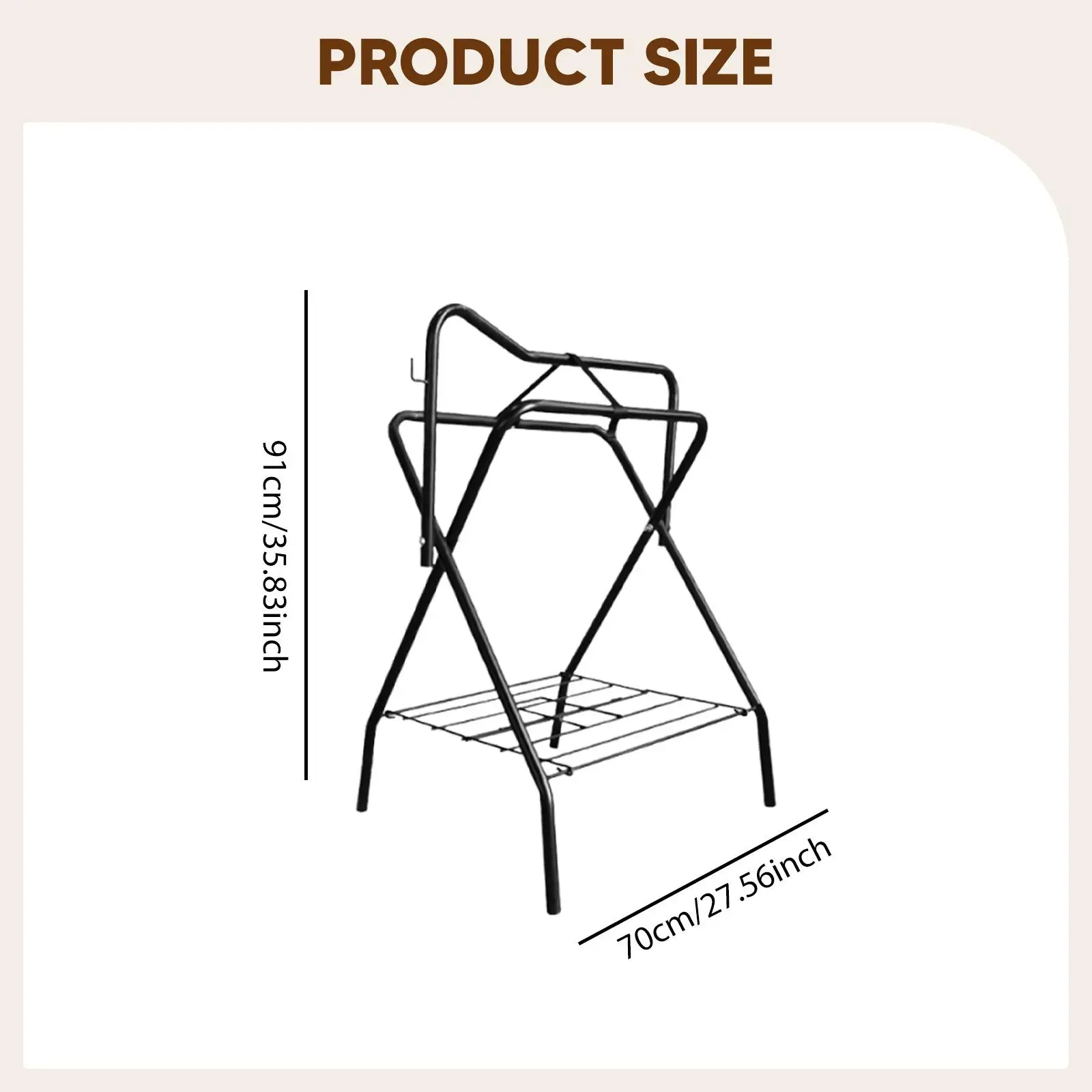 حامل سرج محمول، متعدد الوظائف، ملحقات الفروسية، حامل سرج قابل للطي عالي التحمل #6