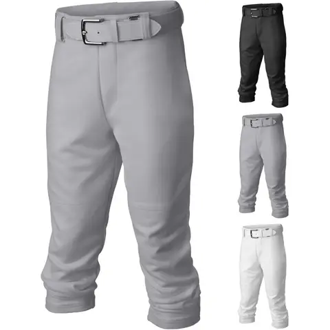 Man Solid Color Baseball Pants Youth Full Length Elastic Bottom Multiple Colors Pull UP Sports Pant