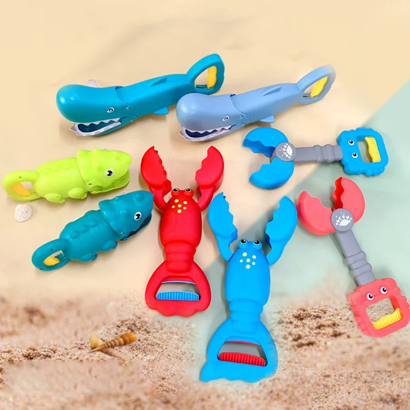 Lobster Claw Sand Grabber Toy Animal Beach Sand Tool Bath Pool Snow Play Outdoor Summer Water Game Gift
