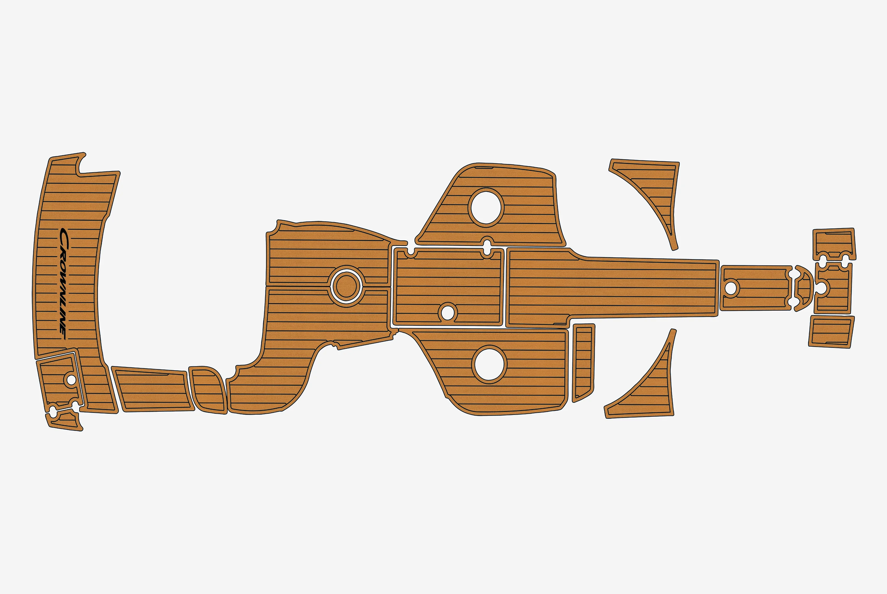 

Нескользящий морской коврик из тикового дерева из ЭВА, самоклеящийся коврик для яхты, кокпита диаметром 6 мм для 2016-2017 Crownline E6 XS, настил лодки, простая установка