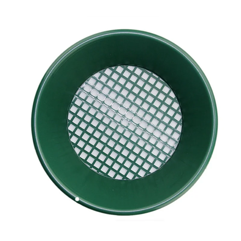 14Inch Washing Gold Panning Machine Screen Mining Screen Sieve Gold Pan Green Plastic Gold Screen