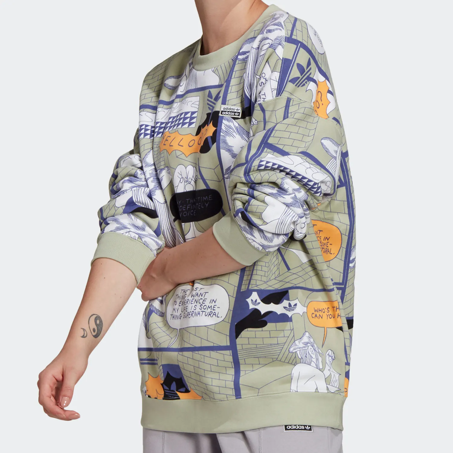 

Adidas genuine SWEATSHIRT clover women's sports hoodie GN4265