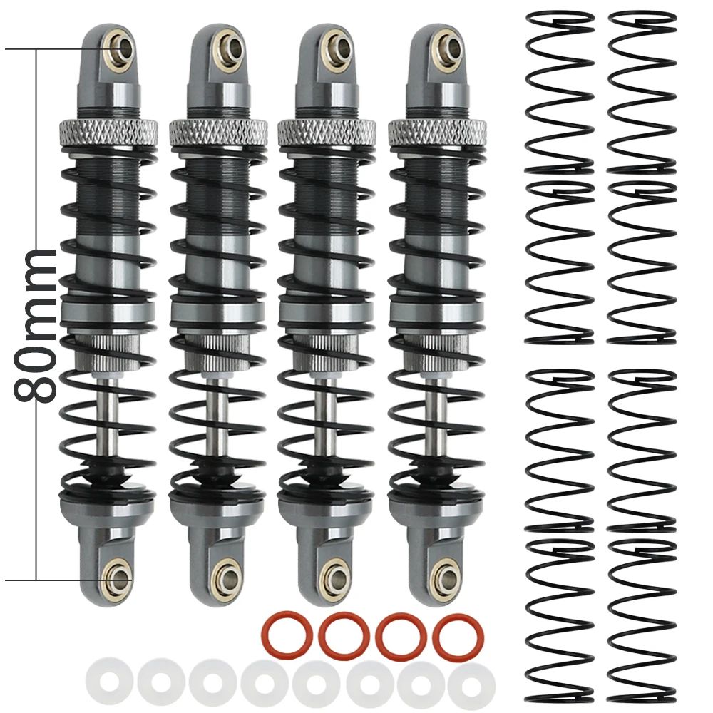 Metaal 70mm 80mm 90mm 100mm 110mm 120mm Schokdemper Oliedemper voor 1/10 RC Crawler Auto Axiale SCX10 AXI03007 RBX10 D90 TRX4 - afbeelding 1