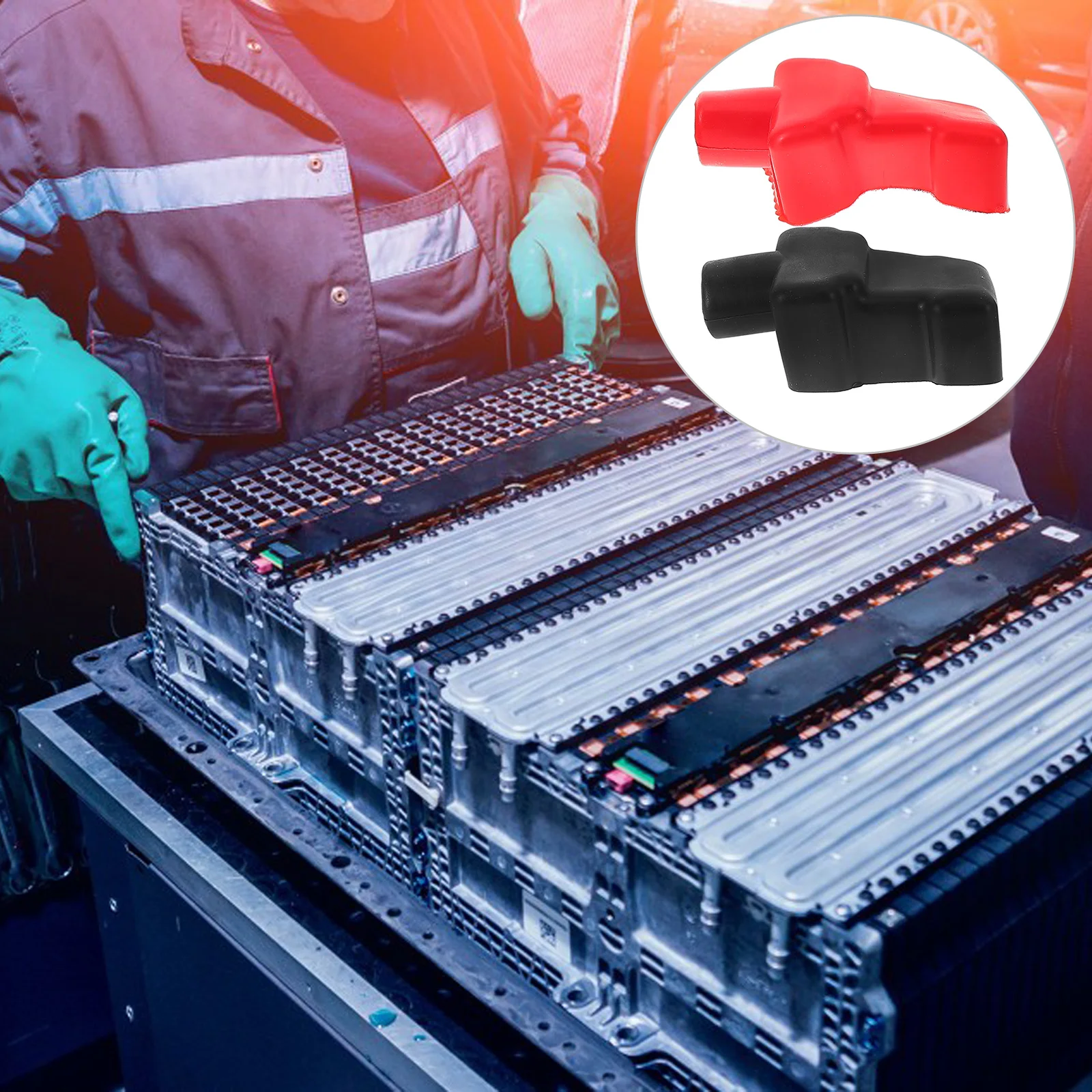 

2pcs Terminal Covers Insulation Protection Auto Vehicle Car Marine Insulating Protective Lug Caps Heat Resistant Durable