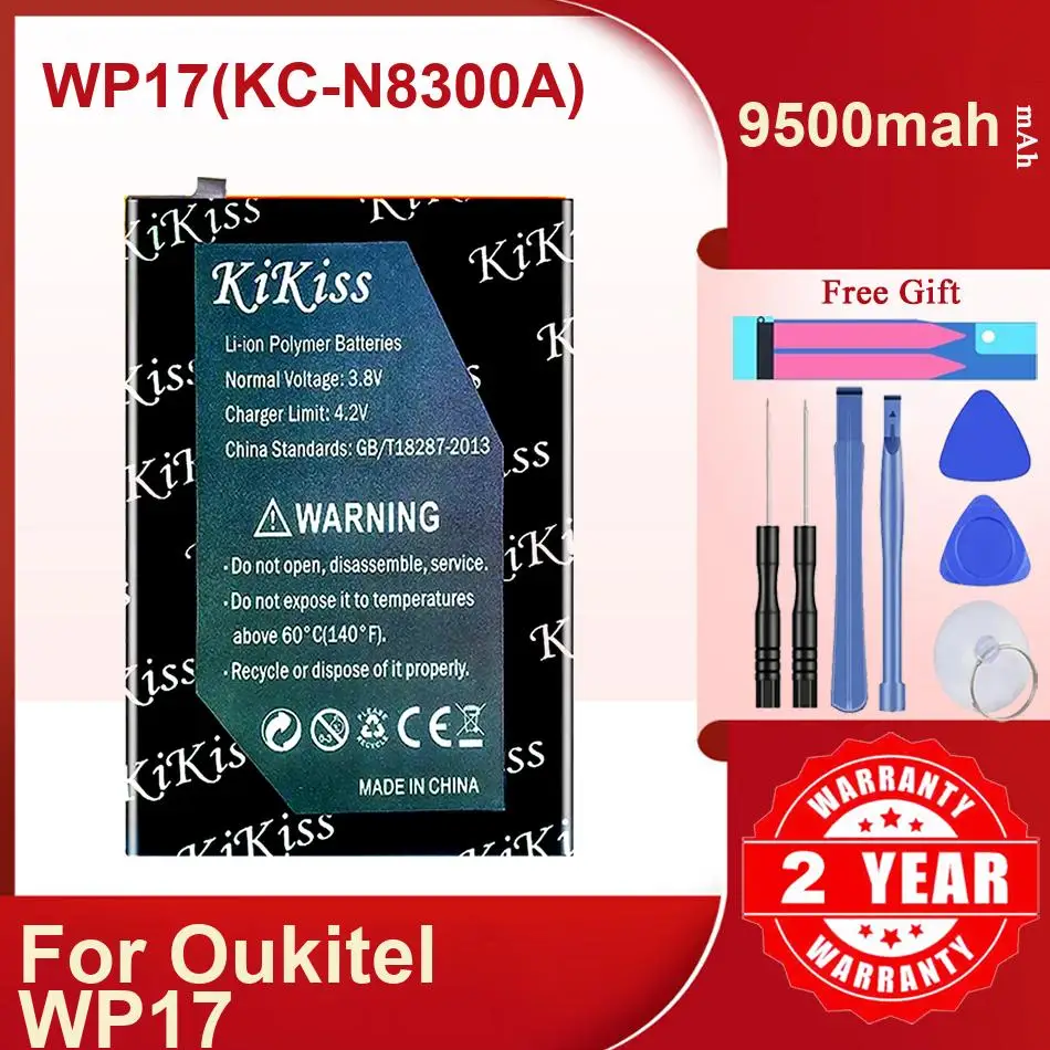 

9500Mah Kikiss Battery WP17(KC-N8300A) For Oukitel WP17