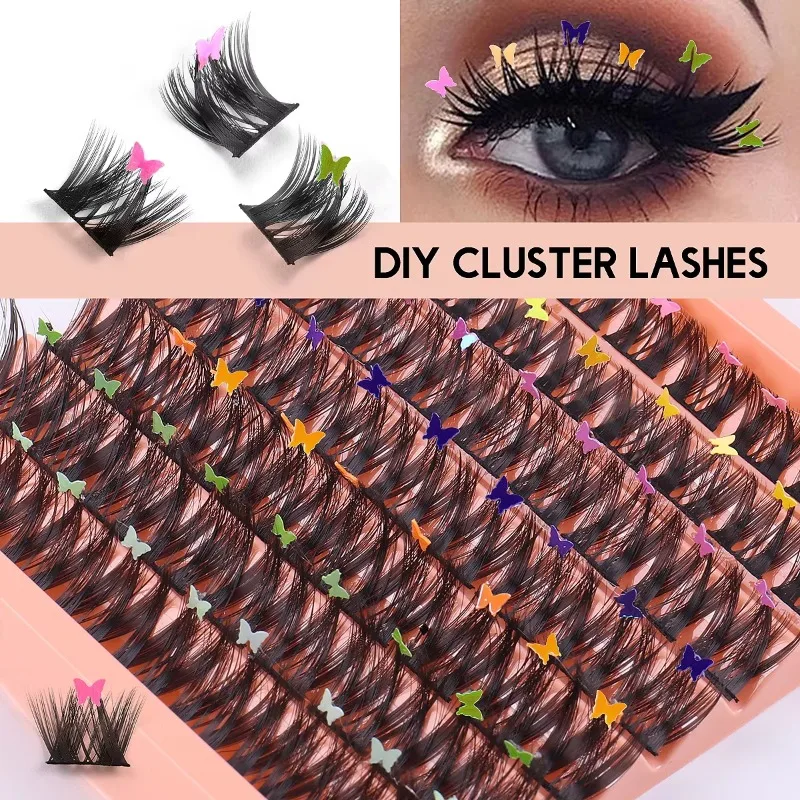 DIY C Curl Eyelash Extension Cluster False Eyeashes Individual Wispy Fluffy Lash Cute High Quality Korean Makeup Volume Lashes