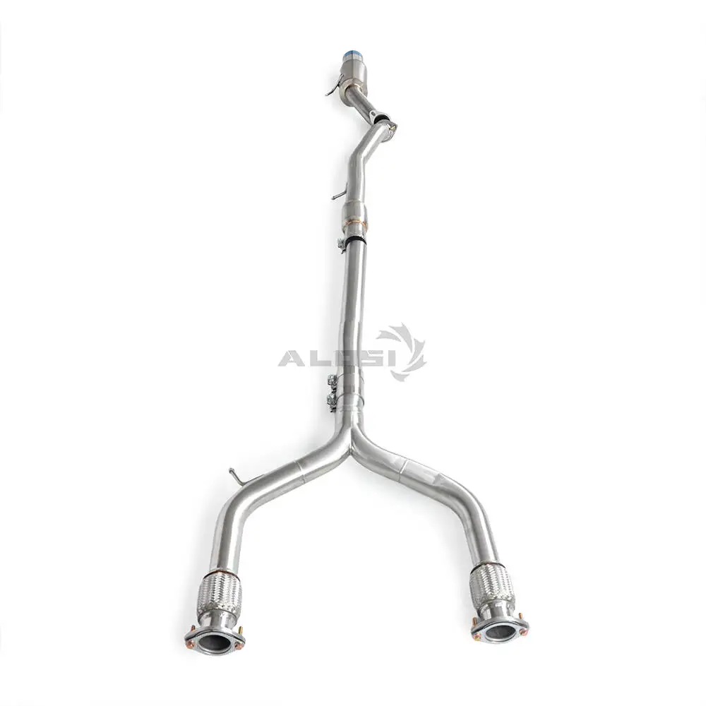 

Cat back exhaust for Infiniti Q50 2.0T 2014-2022 Large caliber pointed exhaust with front Y-shaped pipe ALOSI high-performanc