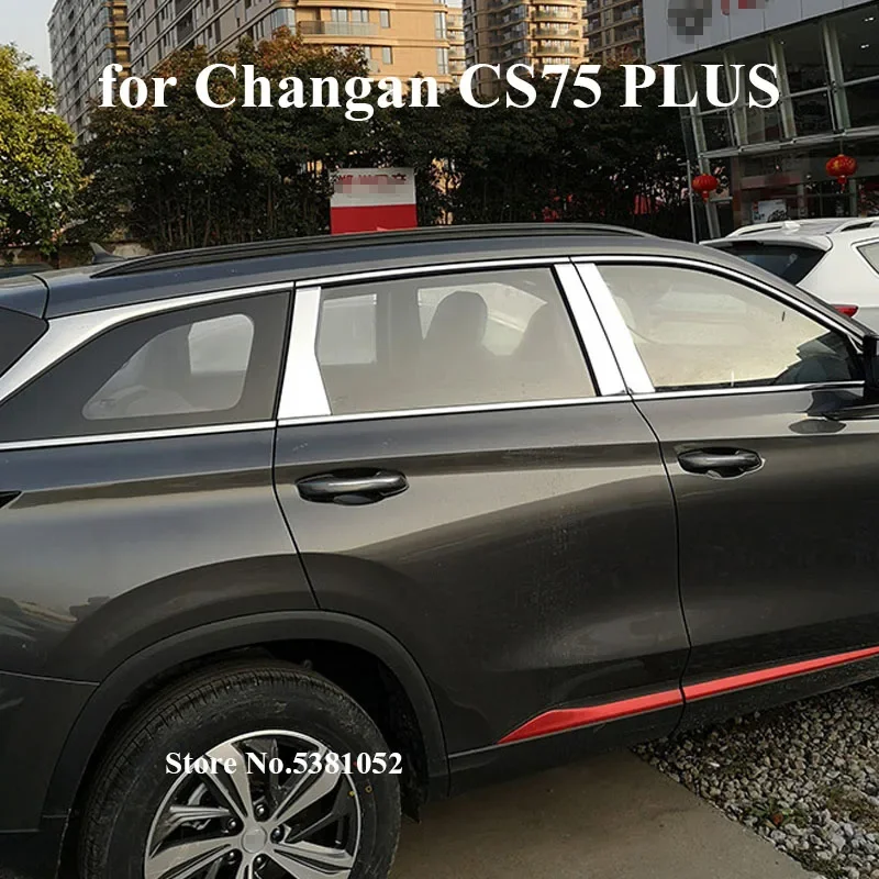 for Changan CS75 PLUS 2022 2021 2023 Stainless Steel Window B-pillars Center Pillar Cover Trim Protection Sticker