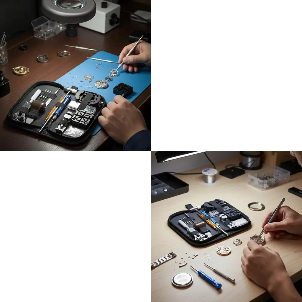 

652F Коллекция инструментов для ремонта часов премиум-класса, набор из 138 предметов для замены батареи часов