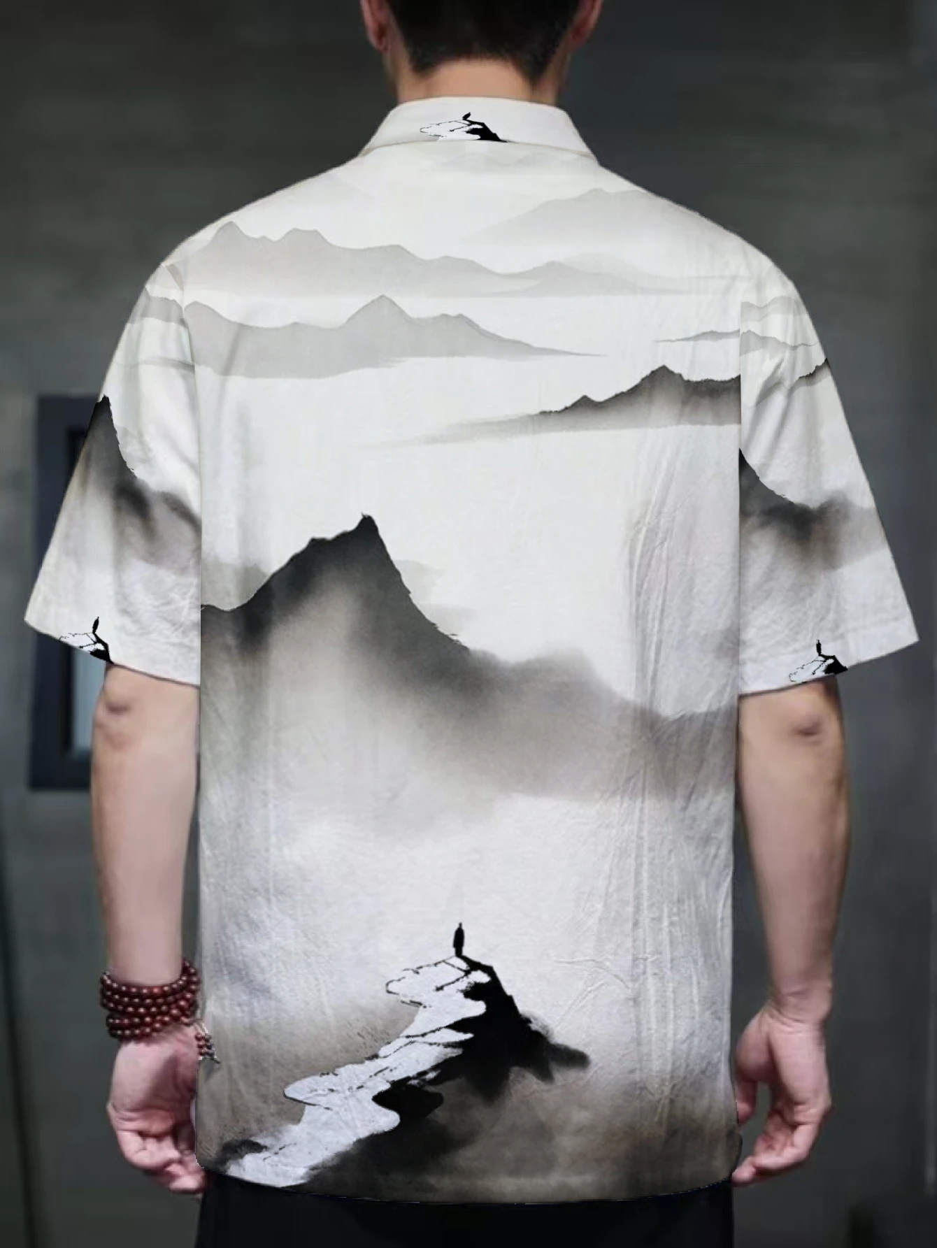 เสื้อผู้ชายสไตล์จีนโบราณลายภูเ - Vintage Collectible Shop บทวิจารณ์และราคา