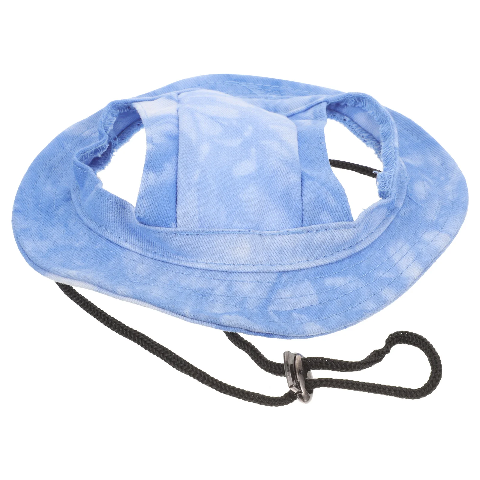 

Pet Bucket Hat Cotton Adjustable Dog Sun Cap Wide Brim Puppy Summer Outdoor Hat with Ear Holes Charm Headdress