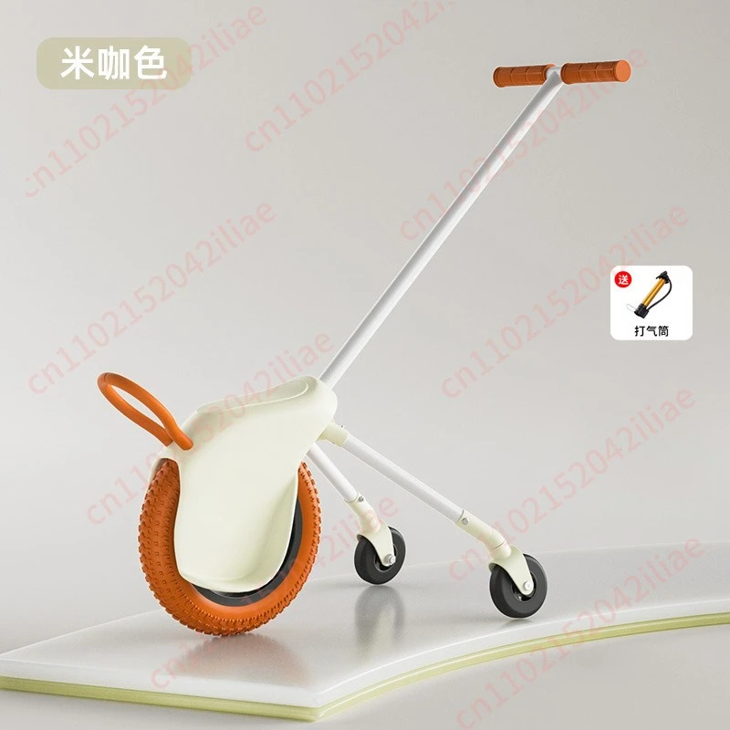 Parent-Child Unicycle with Auxiliary Wheel Baby Walker - Outdoor Play Camping Trolley Light Travel Children's Rolling Cart