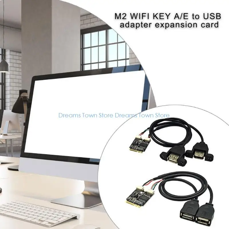 HX6A مفتاح WIFI مرن إلى بطاقة تحويل USB، مخرجان USB 2.0 لتحسين التوافق #2