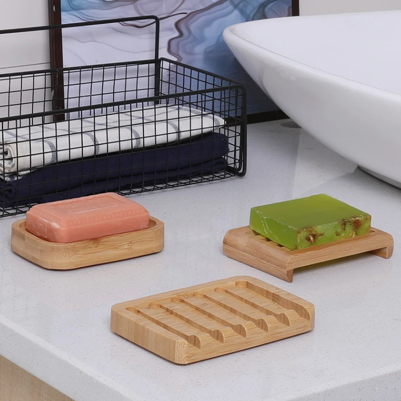 Natural Wood Soap Box Bamboo Wooden Soap Holder Soap Base Bamboo To Remove Mildew Drain Hygiene Bamboo Box Soap Bamboo Shelf