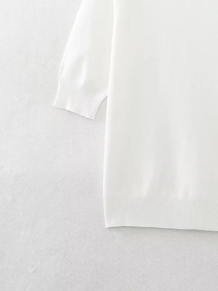 Withered Fashion Office Ladies Casual Solid Color Basic Knitted Tops Turtleneck Autumn And Winter Sweaters Women