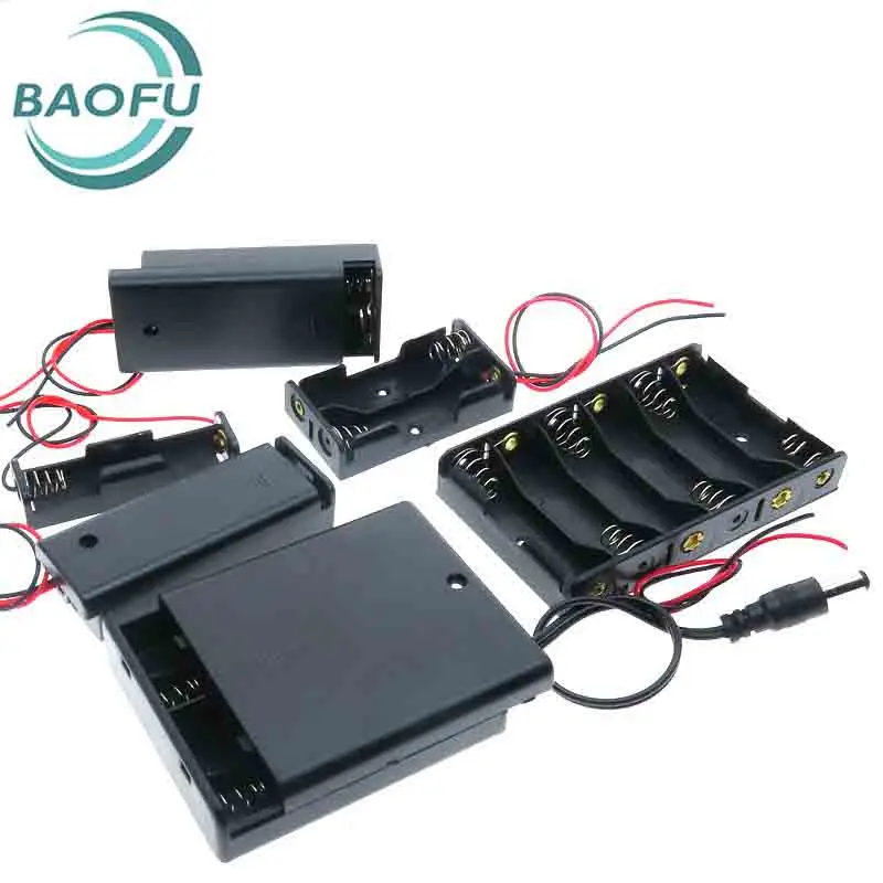 

Battery box AA # 5 with cable/box/switch/DC head/9V buckle 1/2/3/4/5 sections/6 sections/8 sections