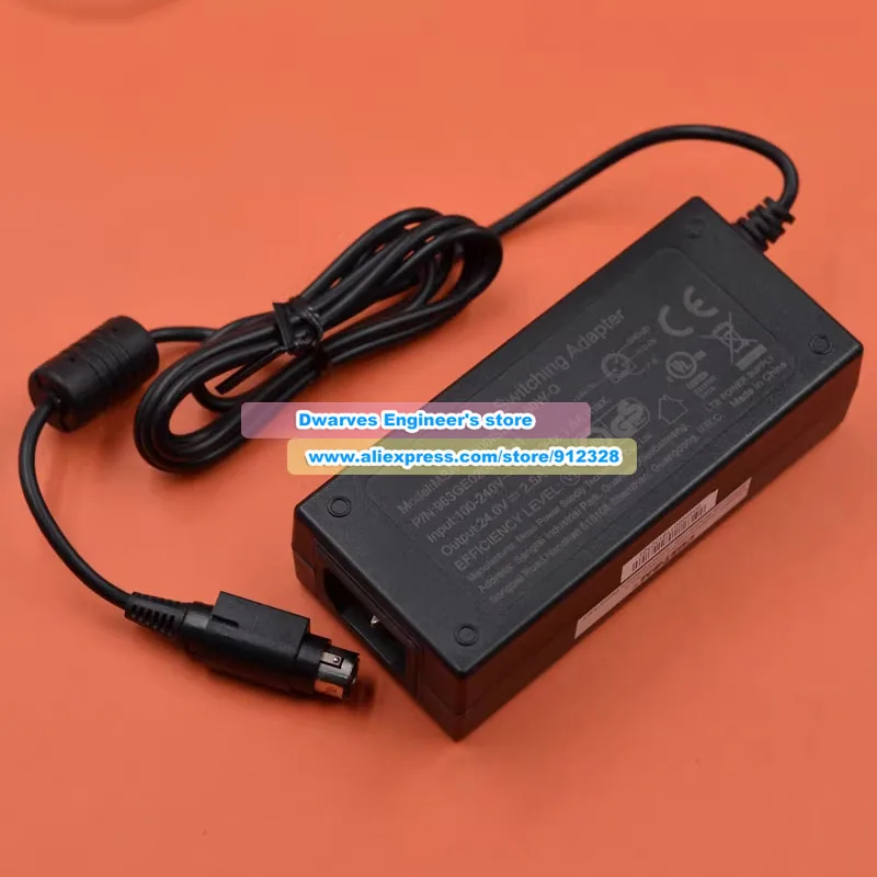 MSA-Z2500IS24.0-60W-Q AC Adapter 24V 2.5A 60W for MOSO 963GE020000041 Power Supply 3-PIN