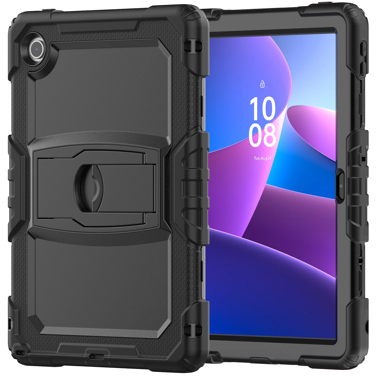 

Прочный чехол с подставкой для Lenovo Tab 10,1 дюйма, 2025 K10C TB311XU TB311FU, сверхпрочный чехол, 3-слойная защита, противоударный ПК-силикон