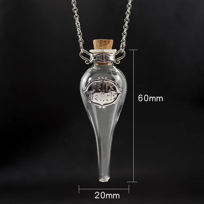 1PC Felix Felicis Magical Potion Pendant Necklaces Liquid Luck Bottle Wishing Drifting Bottle