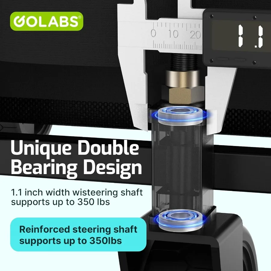 عربة عربة Golabs القابلة للطي بحد أقصى سعة تحميل 350 رطل للتخزين القابل للتوسيع 100 لتر تصميم محمل مزدوج لجلد التوجيه المرن