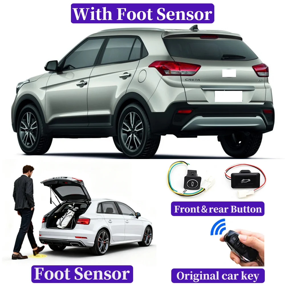 

ZJCGO for Hyundai Cantus Creta GS 2014-2019 OEM Upgrade Car Automatic Power Liftgate Kit Smart Auto Electric Tailgate System