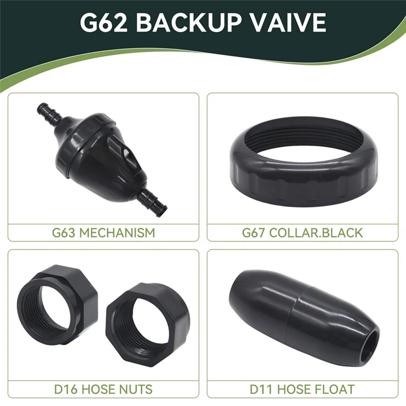 AU28-2Set G62 Backup Valve Kit With 2 Hose Nut D16 For Polaris 3900 Sport,380,180,TR35P
