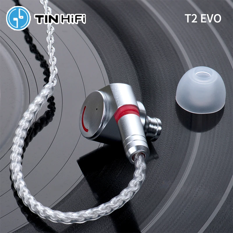

Original TINHIFI T2 EVO Earphones in-ear Wired Headphones HiFi High Quality Earbuds Metal with MMCX Detachable Cable Headset