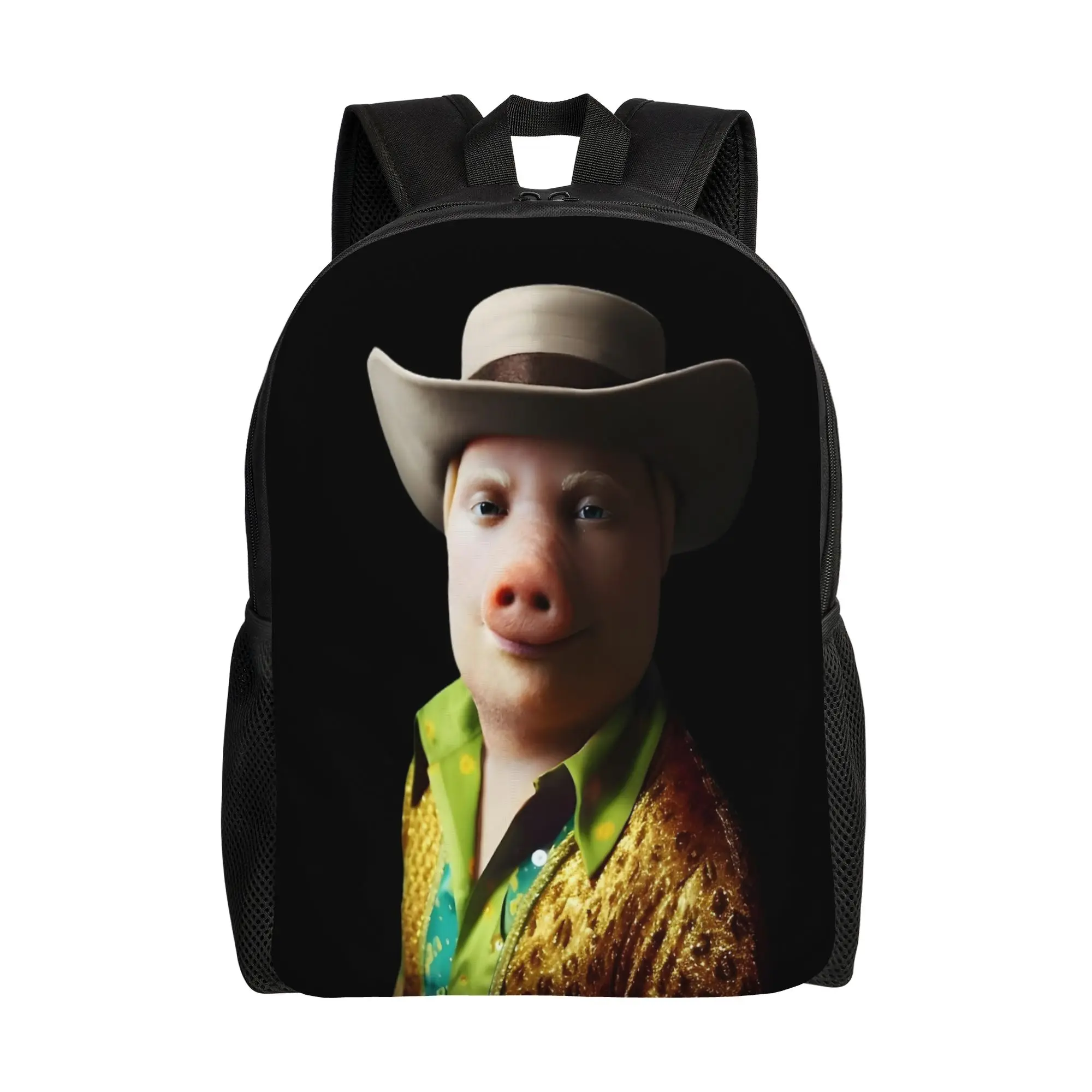 John Pork Is Calling Backpack  Sport Backpacks Male Kawaii School Bags Custom Lightweight Rucksack